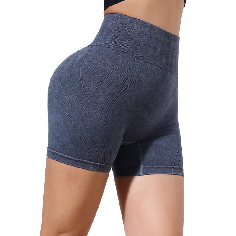 Sports shorts running belly yoga shorts women's high waist hip lift yoga pants three-point tight sports peach hip pants