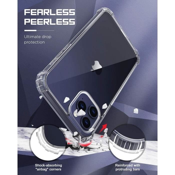 Coque pour iPhone 12 Mini - E.F.CONNECTION - Transparente - Protection renforcée - Anti-rayures - Anti-choc
