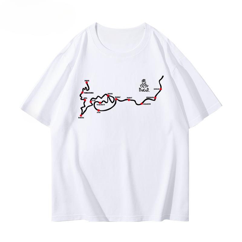 Rallye Dakar 2025 Manches Courtes Tout-terrain E Voiture Camion Moto Équipe Course Vêtements Commémoratifs T-shirt pour Hommes et Femmes