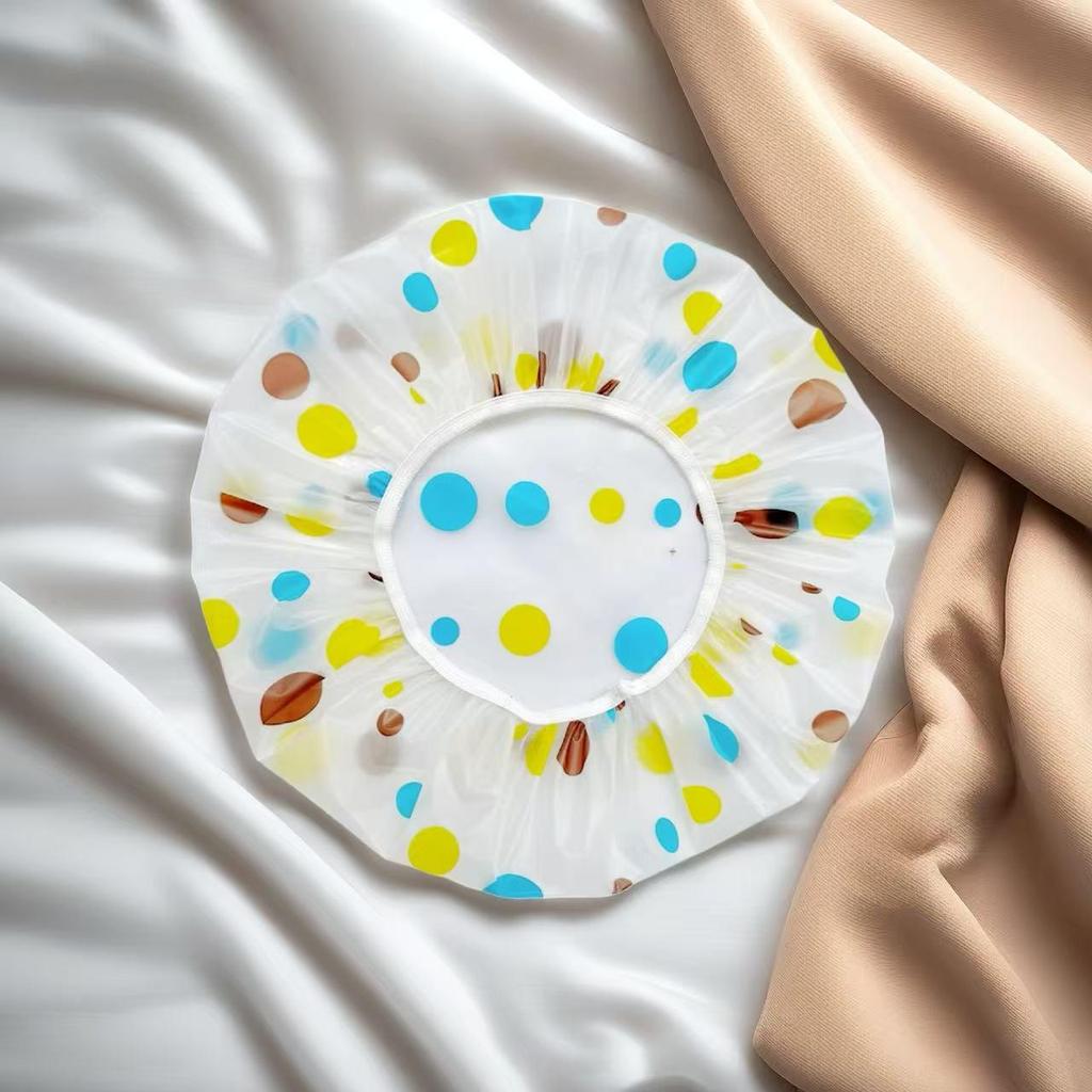 "Assorted PE Shower and Hair Care Caps for Children, Girls, Adults"