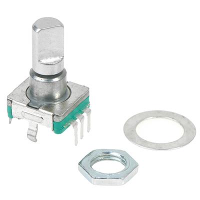 1Pc Ec11 Codificador Rotativo Fino Com Interruptor 30 Posicionamento 15 Pulso 15Mm Meio Eixo