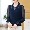 New spring and autumn women's fat mm belly-covering and thin top, loose ice silk knitted bottoming shirt