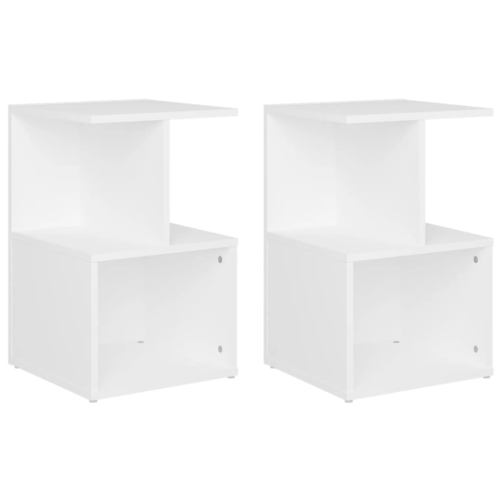 Vidaxl Szafki Nocne 2 Szt., Białe 35X35X55 Cm, Materiał Drewnopochodny