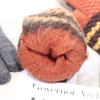 Stripe Ladies Winter Accessories Women's Knitted Gloves Korean Style Mittens Show Two Fingers