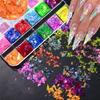 Laser Shiny Nail Art Sequins 12-Grid Nail Charms New Nail Decoration Accessories French Manicure