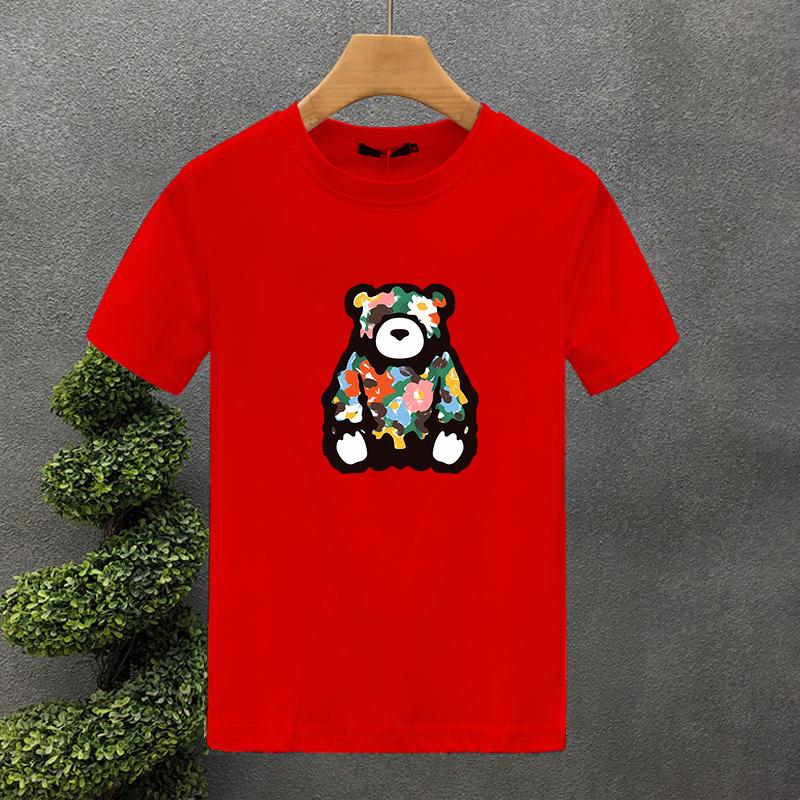 2025 New High Quality Oversized Luxury Brand Bear 100% Cotton Print Tees Summer Harajuku For Men's/Women's Short Sleeve T-shirt