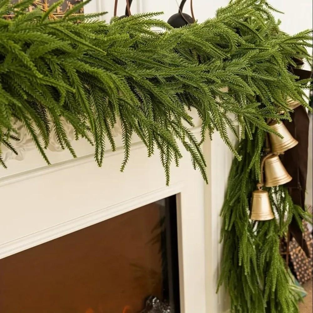 New 180/270cm Simulated Rattan Artificial PE Xmas Table Runner DIY Accessories Norfolk Pine Vine Plants Party Supplies