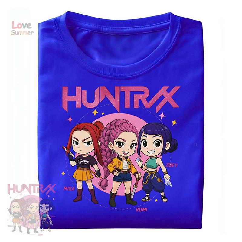 

Kpop Demon Hunter T-Shirt 4 to 14 years Huntrix children T-Shirt Crewneck Tees boys girls Short Sleeve Tops 160