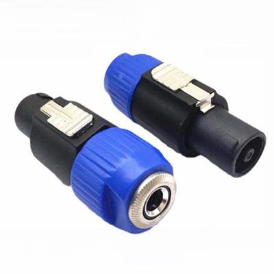 Four-Core 6.5mm Female Metal Audio Adapter with Aviation Card Lock