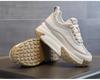 Breathable Mesh Rhinestone Thick-Soled White Dad Sneakers for Women