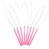 Plastic Handle Steel Wire Crochet Hook for Hair Extensions and Beading - Stainless Steel DIY Tool