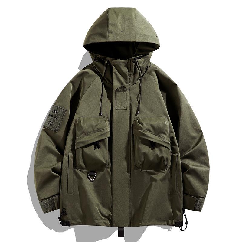 Men's Outdoor Workwear Style Jacket Jacket Large Size Men and Women Hooded Versatile Casual Jacket Men