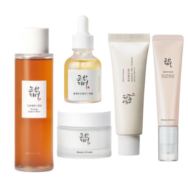 

Набір для догляду за шкірою Beauty of Joseon, бестселер (Relief Sun, Ginseng Essence Water, Ginseng Eye Cream, Dynasty Cream, Glow Serum) set
