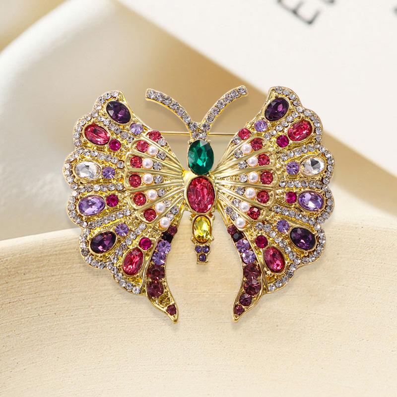 Retro Schmetterling Groß Übertrieben Insekt Weiblich Tier Zubehör Brosche