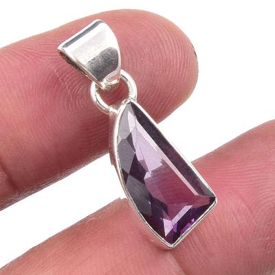 Natural Alexandrite Gemstone 925 Solid Sterling Silver Jewelry Pendant 1'' Q3q75