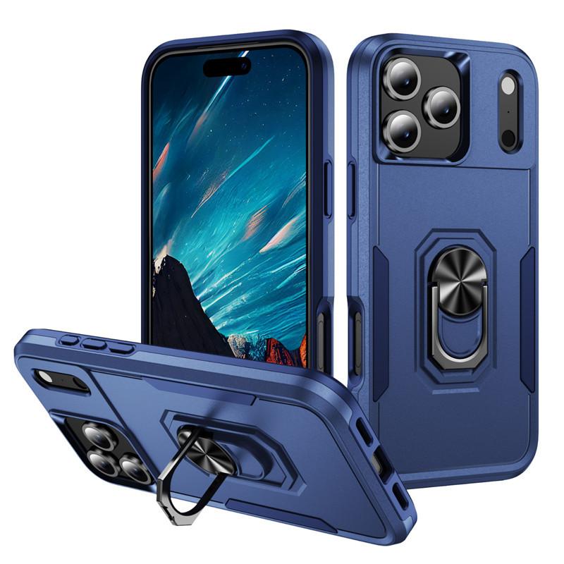 Suitable for IPhone17 Pro Max Mobile Phone Case Apple 16 15 Magnetic Suction Bracket, Anti-drop and Color Contrast Protective Case, All-inclusive.