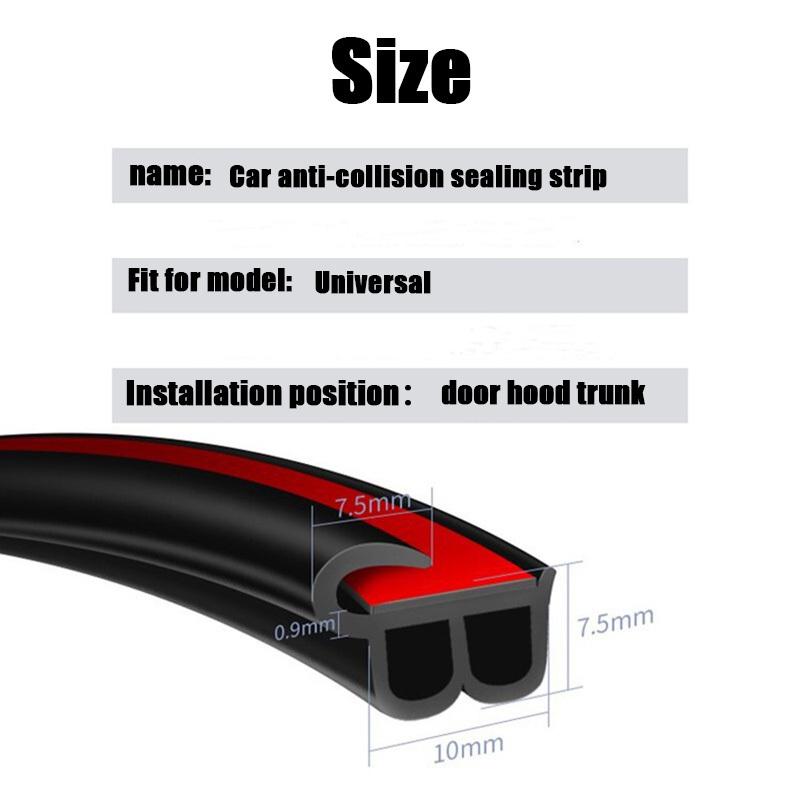 Car Door Anti-Collision Sealing Strip Hood Door Edge Trunk Scratch Protector Strip Guard For Car Style Noise ulation Trim