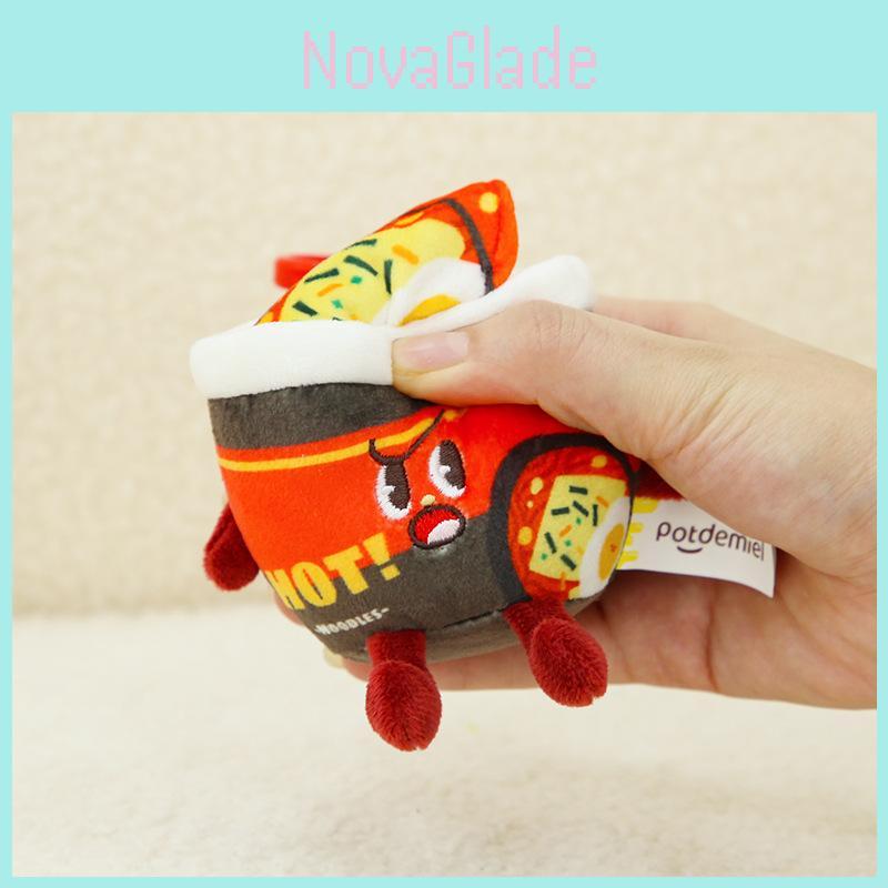 Cute Realistic Turkey Instant Noodle Plush Keychain Adorable Food Charm Accessory