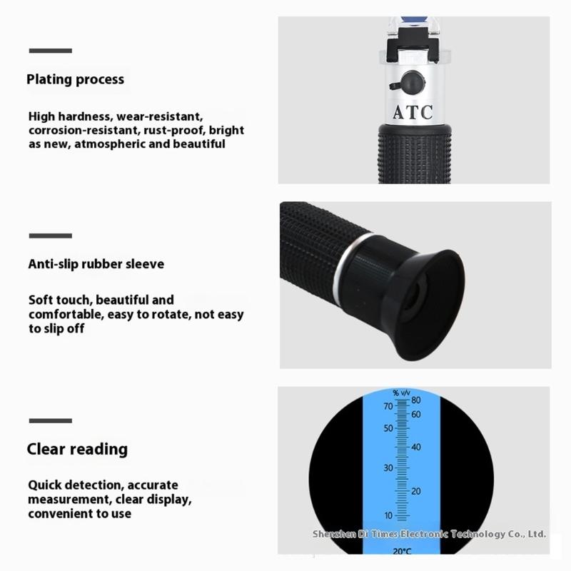 Precise Ethanol Concentration Meter Handheld Refractometer For Winemaking Distilling And Laboratory Analysis Home Use