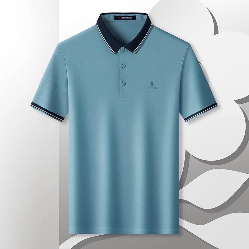 Мужская летняя рубашка-поло MONTAGUT из смесовой шелковой пике XL