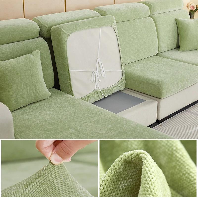 Chenille Sofa Couch Cushion Covers Replacement Chair Cushion Covers Stretch Cushion Slipcovers Furniture Protector Sofa Slipcove