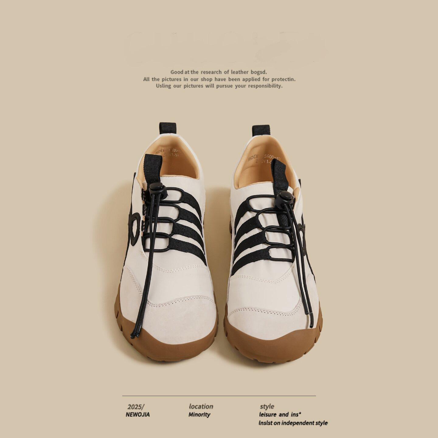 

Осень 2025 новая платформа балетки тренировочная обувь женская коричневая на шнурке спортивная Forrest Gump папины кроссовки нишевая повседневная обувь 40