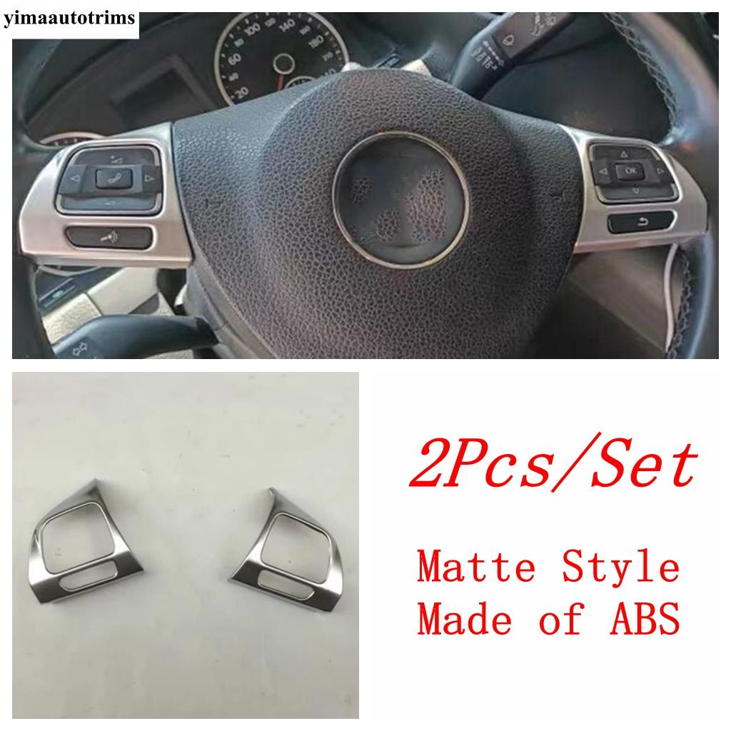 

Car Steering Wheel Button Panel Sticker Trim Cover Accessories For VW Golf MK6 Passat B7 CC EOS Tiguan Jetta Touran Caddy Sharan Matte Style