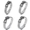 Titanium Steel Viking Bracelet for Men Eagle Head Snake Head Retro Hand Jewelry Accessories