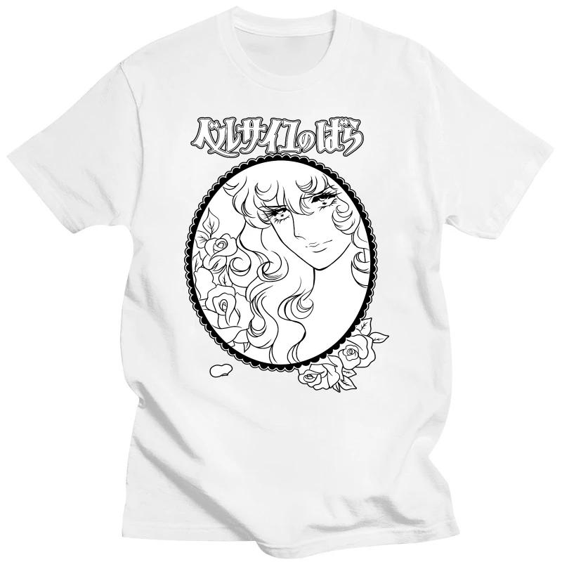 Male Fashion The Rose Of Versailles T Shirts Short Sleeve Cotton Tshirt Trendy T-shirt Manga Lady Oscar Tees Loose Fit Apparel