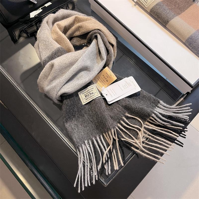 Cashmere Scarf Women's Long Autumn and Winter Plaid Scarf Birthday Gift for Men and Women