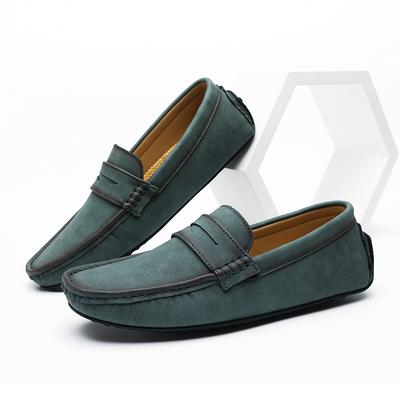 Handmade Genuine Leather Mens Shoes Fashion Boat Shoes Men Classic Drive Casual Shoes Slip On Comfy Male Loafers Soft Moccasins
