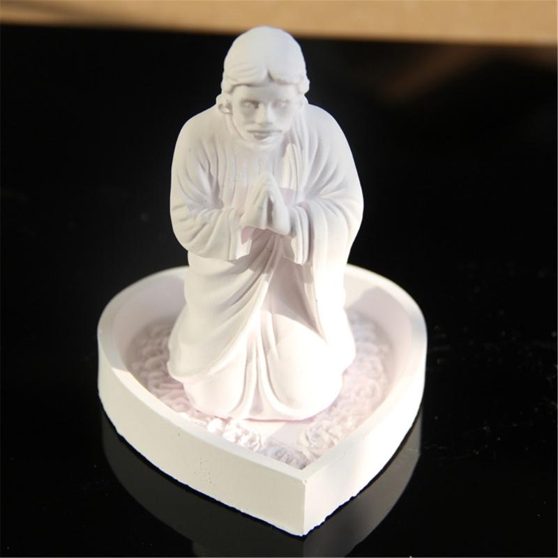 Heart Silicone Tray Mold Heat Resistant Easy Demolding Heart Plate Silicone Mould For Rosary Stand Soap Jewelry Tray