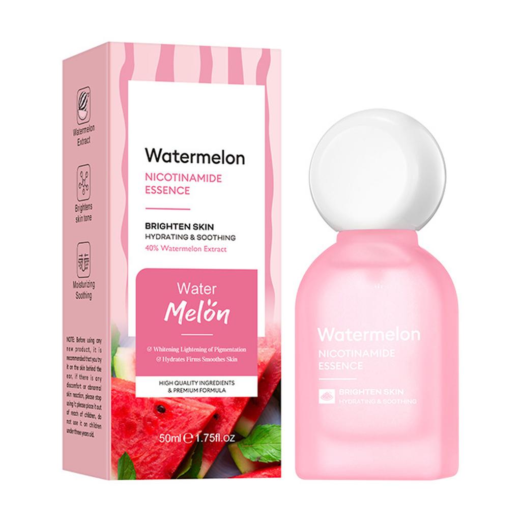 Watermelon Nicotinamide Essence, 50ml Facial Serum for Deep Moisturizing & Hydrating Skin Care