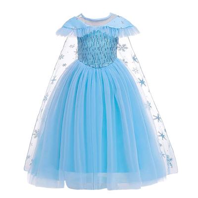 Dressy Daisy Toddler Snow Princess Halloween Princess Tulle Size Ages Girls' Dress, Kids' Costume, Cosplay, Christmas, Party, Skirt, Blue, 140, 10-11