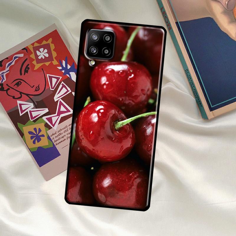 Food Fruit Red Cherry Case For Samsung Galaxy A33 A13 A36 A56 A23 A52 A32 A12 A54 A34 A14 A16 A26 A53 A15 A35 A55