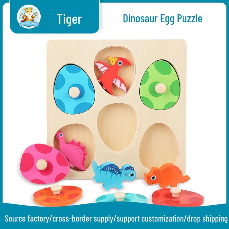 

Weiwei Dinosaur Egg 3D Puzzle for Kids Ages 3-6: Interactive Wooden Educational Toy