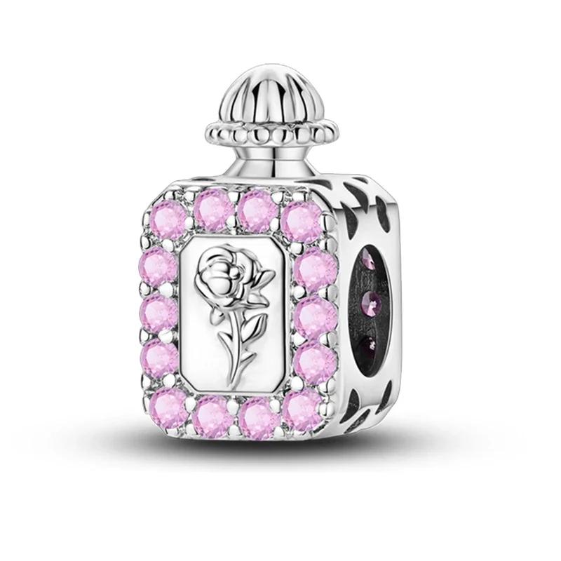 Charms Beads Copper Pink Perfume Bottle Letter Luminous Firefly Tarot Card Beads Fit Diy Bracelets Jewelry