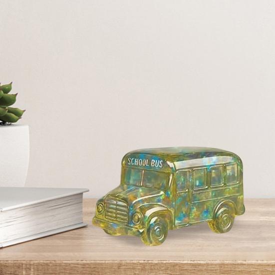 Pocket School Bus Back to School Gift Miniature Bus Keepsake with Motivational Card Gift for Back to School Party Graduation Birthday