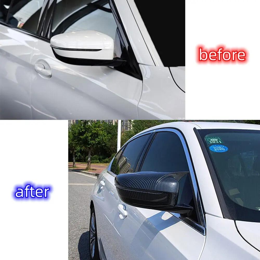 For BMW 3 4 5 7 8 Series G20 G21 G28 G22 G30 Car Sticker Rearview Side Mirror Cover Wing Cap Sticker Door Rear View Case Trim