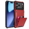 For iPhone 18 Pro Max 17 16 15 14 Air Wallet Case Card Slot Holder, Slide Armor, Shockproof Protective Cover with Kickstand Case