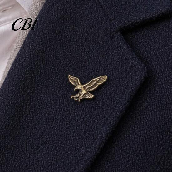 Vintage Lapel Pin Men Brooch, Eagle Design with Invisible Buckle, Wings Claw Tie Tack Metal Badge for Suits Shirts Coats Ties Business Casual