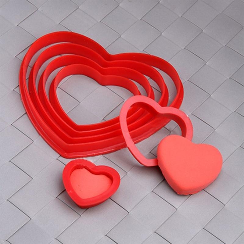 6 ks Srdce Cookie Sušenka Fondant Nářadí na vykrajování dortů Forma na výrobu cukru Sada řemesel