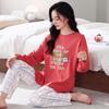 Pajamas Women'S Spring And Autumn Cotton Long Sleeve Women'S Cotton Four Seasons Air Conditioning Clothing Homewear Set