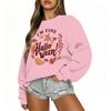 Women's Casual Long Sleeve Christmas Print Round Neck Top for Holiday Festive Wear