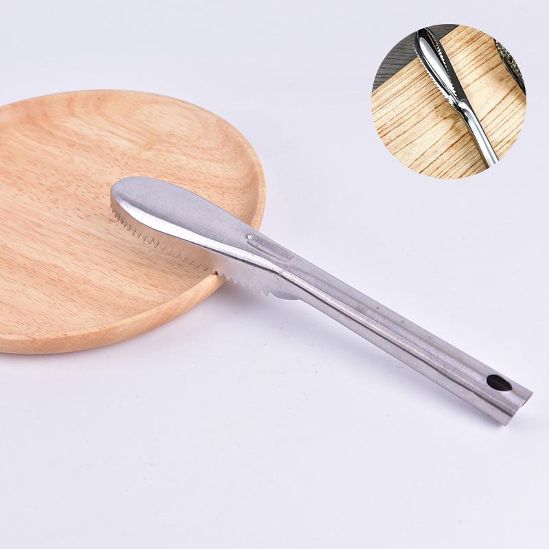 1Pc Stainless Steel Fish Scale Remover Cleaner Scaler Scrapers & Kitchen Peelers