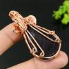 Natural Purple Labradorite Gemstone Copper Wire Wrap Gift Pendant 2.48 f9P89