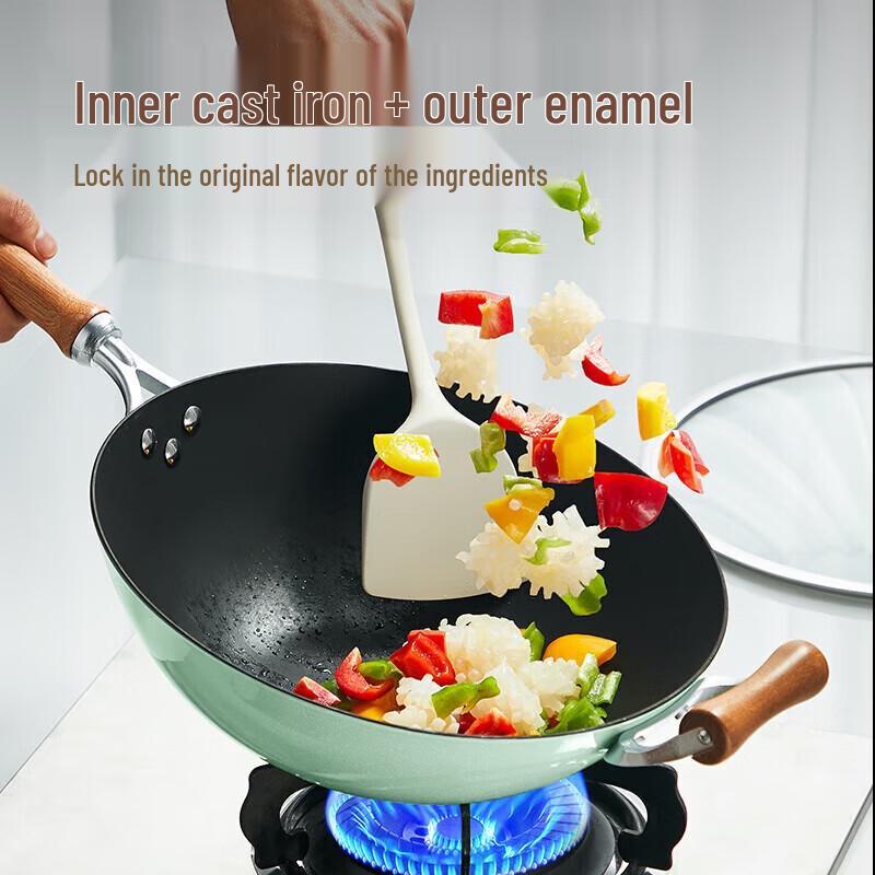 Cooker King Heritage Enameled Cast Iron Wok (30cm)