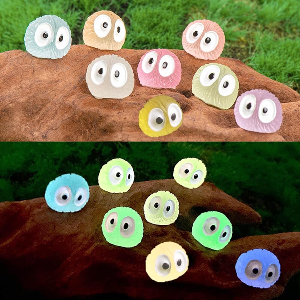 Craft Miniature Fairy Garden Accessories 40 Pieces Colorful Glow Micro Landscape Dollhouse Decor Bonsai DIY Decoration