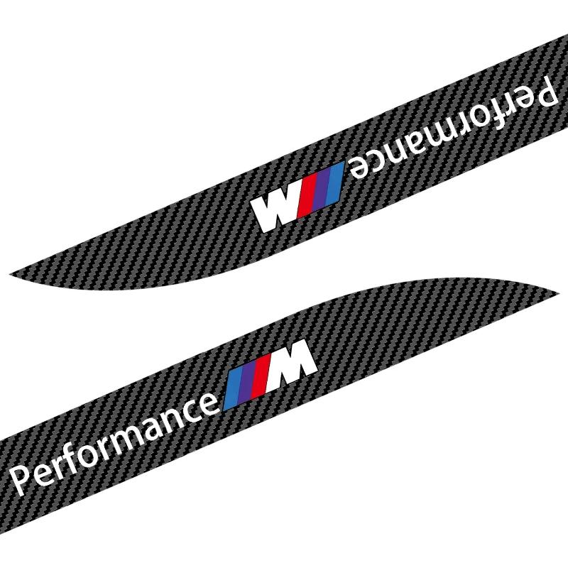2 stk Bil Sideskjørt Terskel Karbonfiber Karosseribeskyttelsesklistremerke For BMW M F10 F07 E90 E60 F30 E89 E85 E92 X2 X3 X4 X5