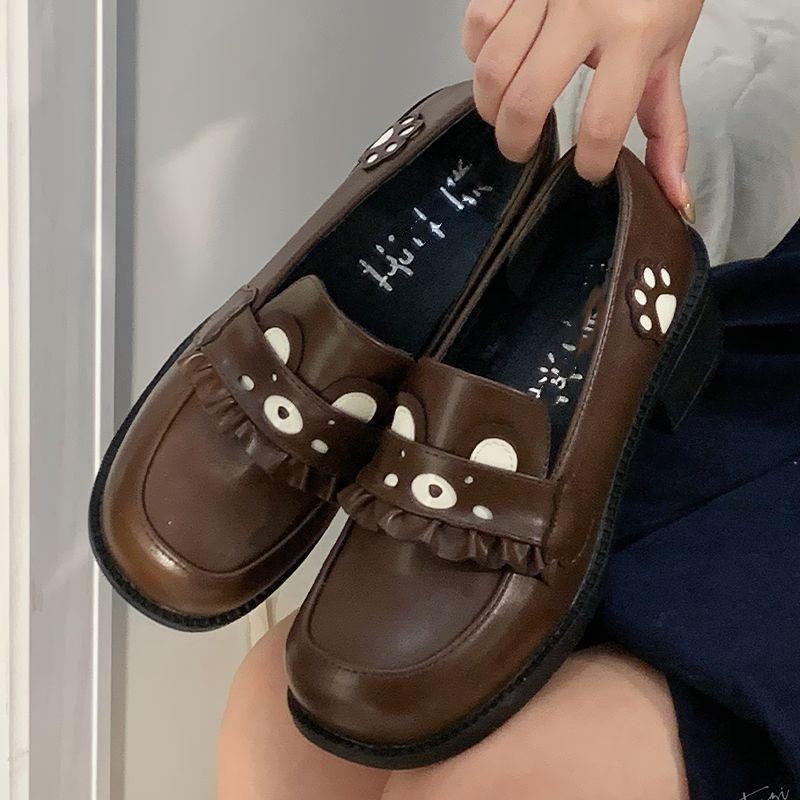 2025 new jk uniform shoes one-pedal lolita shoes college students uniform shoes college style students versatile leather shoes